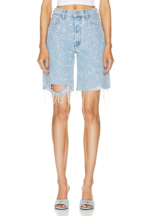 MOTHER The Undercover Short Fray in Whitecaps - Blue. Size 30 (also in ).