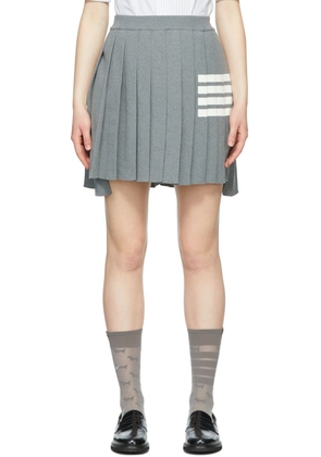 Thom Browne Grey Cotton Miniskirt