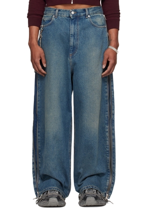 LU'U DAN Blue Zip Jeans