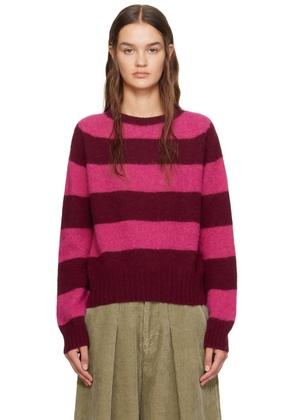 YMC Burgundy & Pink Jets Sweater