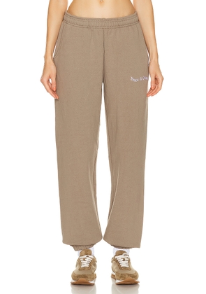 Museum of Peace and Quiet Wordmark Sweatpants in Clay - Taupe. Size S (also in ).