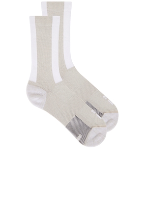 Salomon x 11 By Boris Bidjan Saberi Sock in White & Lunar Rock - White. Size S (also in XL).