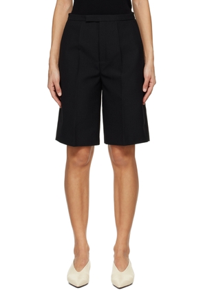 Róhe Black Tailored Shorts