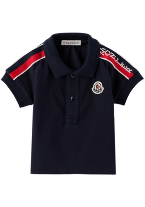 Moncler Enfant Baby Navy Tricolor Polo