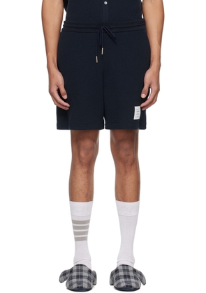 Thom Browne Navy Textured Shorts
