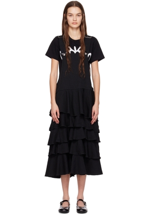 Black Comme des Garçons Black Ruffled Midi Dress