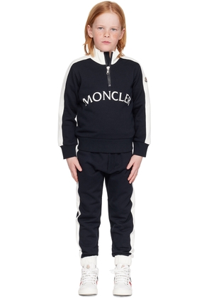 Moncler Enfant Kids Navy Half-Zip Sweatsuit Set