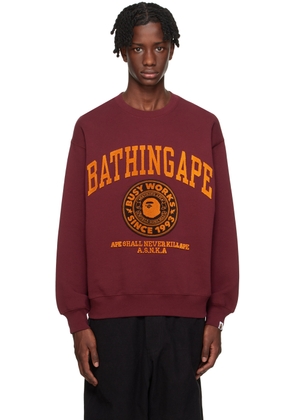 BAPE Red College Sweatshirt