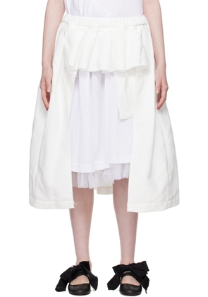 Black Comme des Garçons White Cutout Miniskirt