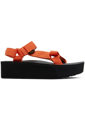 Teva Orange Flatform Universal Sandals