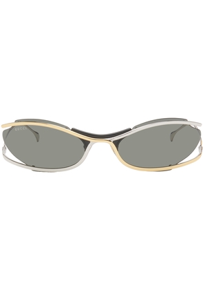 Gucci Silver & Gold Cat Eye Sunglasses