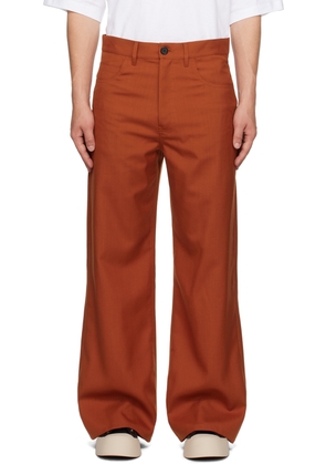 Marni Orange Zip Trousers