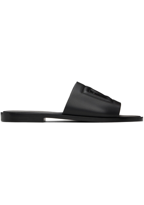 Dolce & Gabbana Black Leather Slides