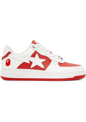 BAPE White & Red STA #6 Sneakers
