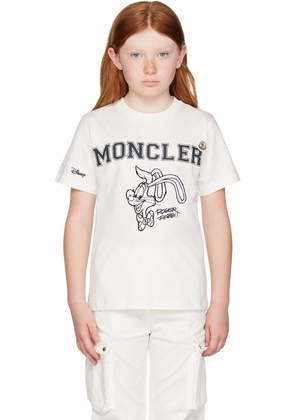 Moncler Enfant Kids White Flocked T-Shirt
