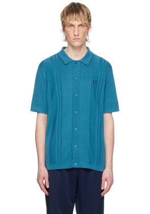 Fred Perry Blue Button Shirt