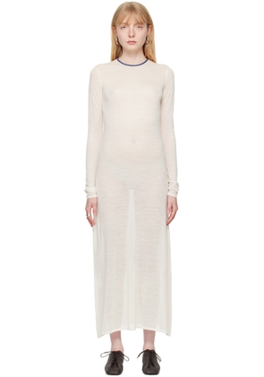 AURALEE Off-White Crewneck Midi Dress