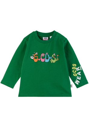GCDS Kids Baby Green Graphic T-Shirt