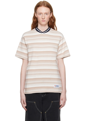 Butter Goods Taupe & White Striped T-Shirt