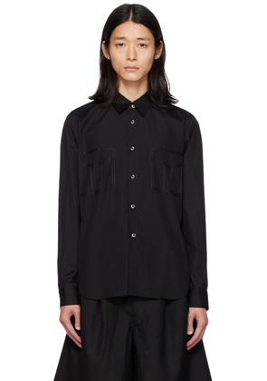 Black Comme des Garçons Black Embroidered Shirt