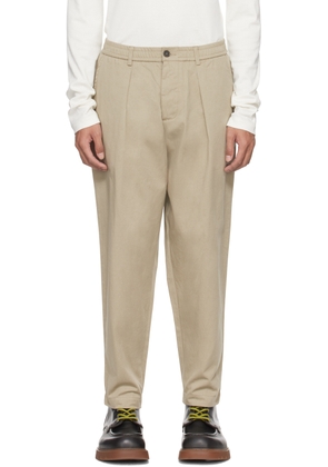 Universal Works Beige Pleated Trousers