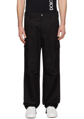Dolce & Gabbana Black Drawstring Cargo Pants