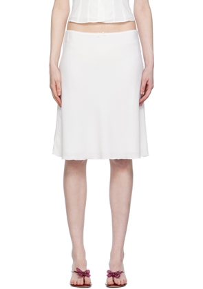 GUIZIO White Paloma Midi Skirt