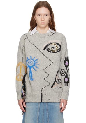Stella McCartney Gray Intarsia Sweater