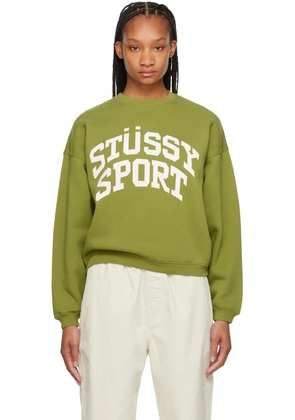 Stüssy Green Big Crackle 'Sport' Sweatshirt
