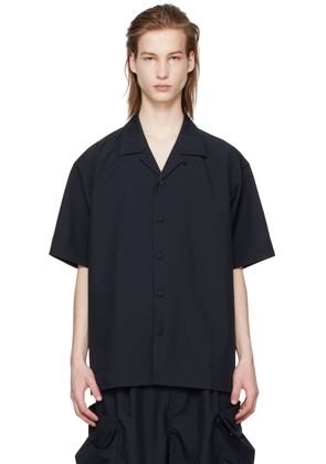 meanswhile Navy Side Slit Shirt