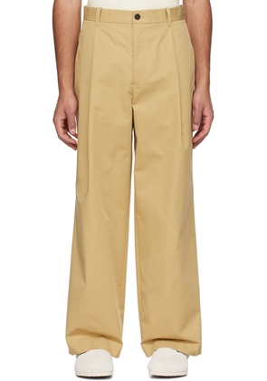 Solid Homme Beige Tucked Trousers