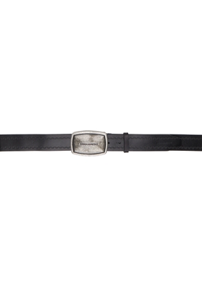 Dsquared2 Black Vintage Plaque Belt