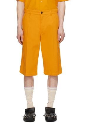 Marni Orange Straight-Leg Shorts