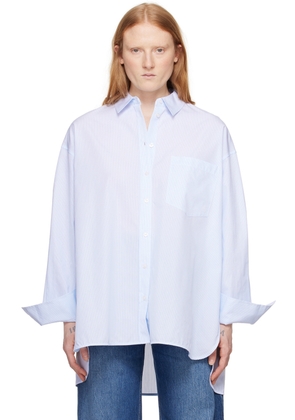 ANINE BING Blue & White Chrissy Shirt