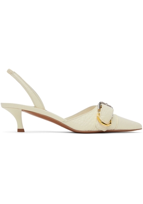 Givenchy Off-White Voyou Slingback Heels