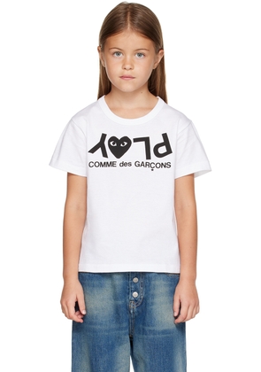 COMME des GARÇONS PLAY Kids White Printed T-Shirt