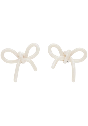 SHUSHU/TONG SSENSE Exclusive Off-White YVMIN Edition Bow Earrings