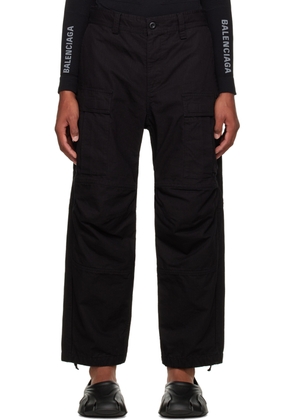 Balenciaga Black Paneled Cargo Pants