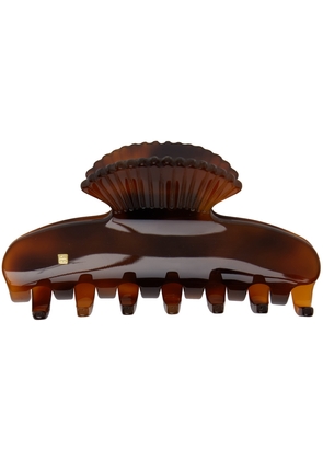 Sophie Buhai Brown Small Fan Shell Claw Hair Clip