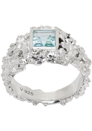 Veneda Carter SSENSE Exclusive Silver VC017 Hammered Gem Ring