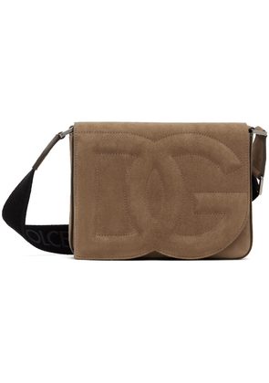 Dolce & Gabbana Brown Medium 'DG' Logo Crossbody Bag