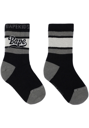 BAPE Kids Black 'Bape Line' Socks