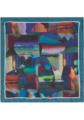 Paul Smith Blue Abstract Pocket Square