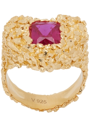 Veneda Carter Gold VC032 Emerald Ruby Ring