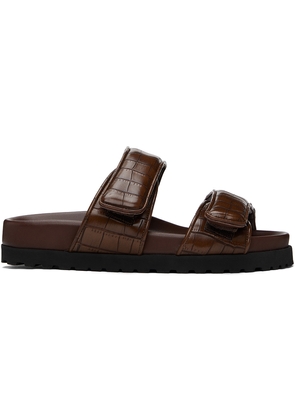 GIABORGHINI Brown Perni 11 Croc Sandals
