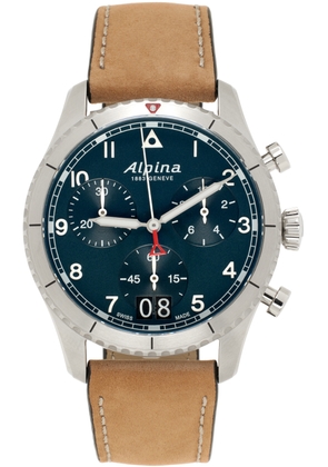Alpina Brown Startimer Pilot Quartz Chronograph Watch