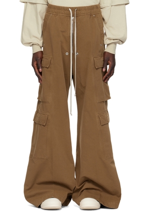 Rick Owens DRKSHDW Brown Jumbo Bela Cargo Pants