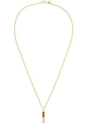 Tom Wood Gold Cube Pendant Necklace