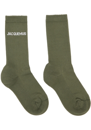 JACQUEMUS Khaki 'Les Chaussettes Jacquemus' Socks
