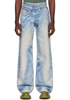 CAMPERLAB Blue Trompe-L'ail Jeans